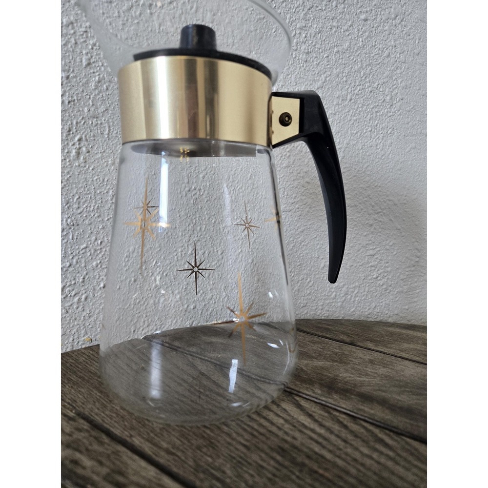 Vintage Corning 1960s Atomic Star Burst 6 Cup Coffee Pot Juice Carafe MCM Retro - Picture 10 of 11